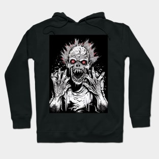 scary monstrum with red eyes, halloween design Hoodie